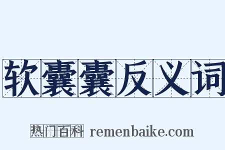 软囊囊反义词是什么意思的图片